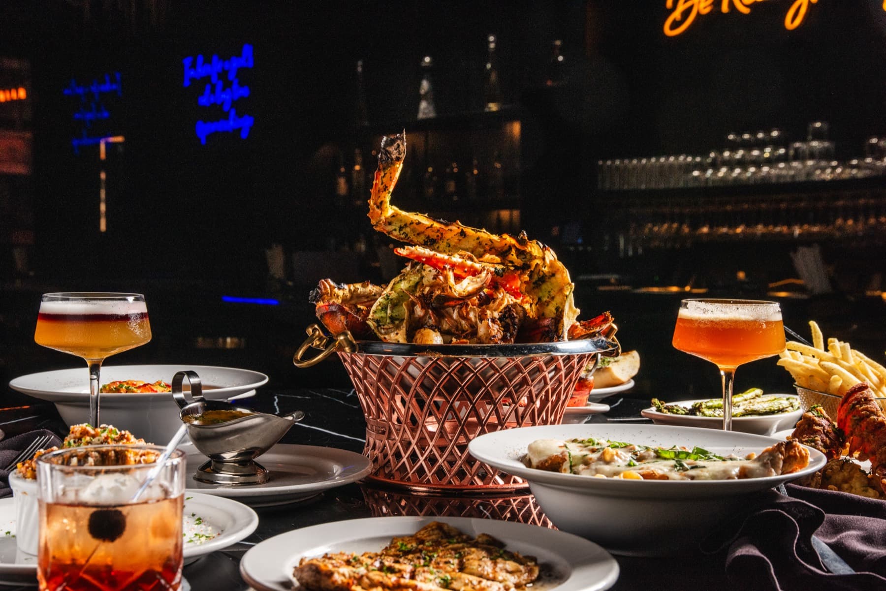 A Provaré dining spread in Houston